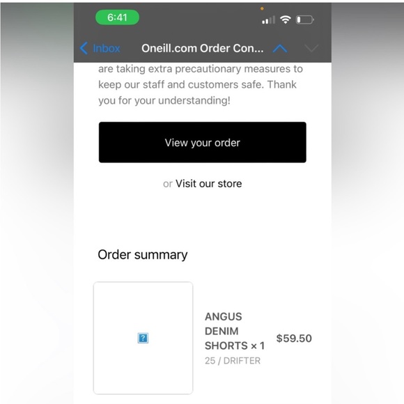 O'Neill Angus Distressed Jean Shorts 100% Cotton - Color : Drifter Size 25 - Picture 4 of 7